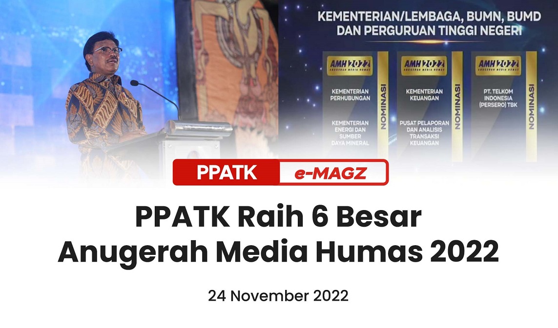 PPATK Raih 6 Besar Anugerah Media Humas 2022