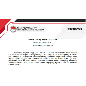 PPATK Dukung Penuh KTT ASEAN Ke-43