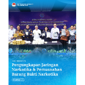 Konferensi Pers Pengungkapan Jaringan dan Pemusnahan Barang Bukti Narkotika