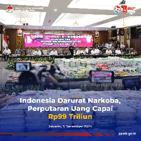 Indonesia Darurat Narkoba, Perputaran Uang Capai Rp99 Triliun